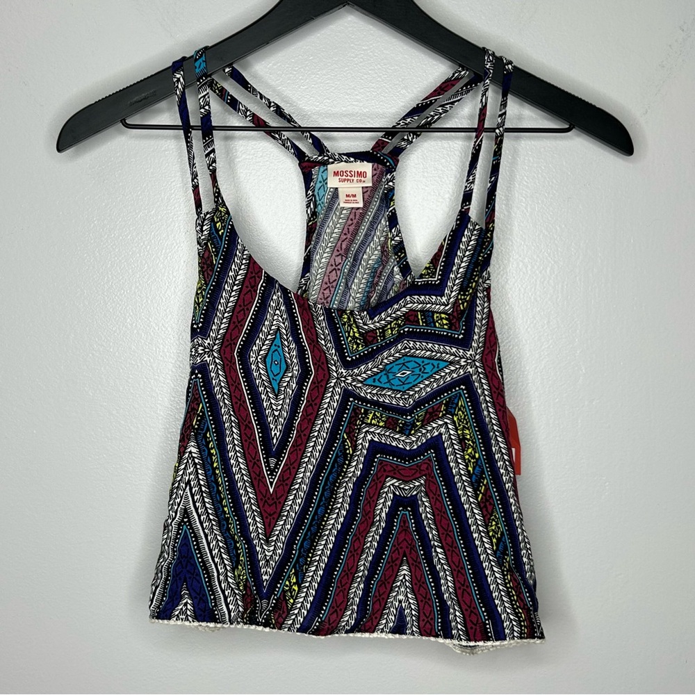 Mossimo Multicolor Cropped Tank Top‎ Size M NWT